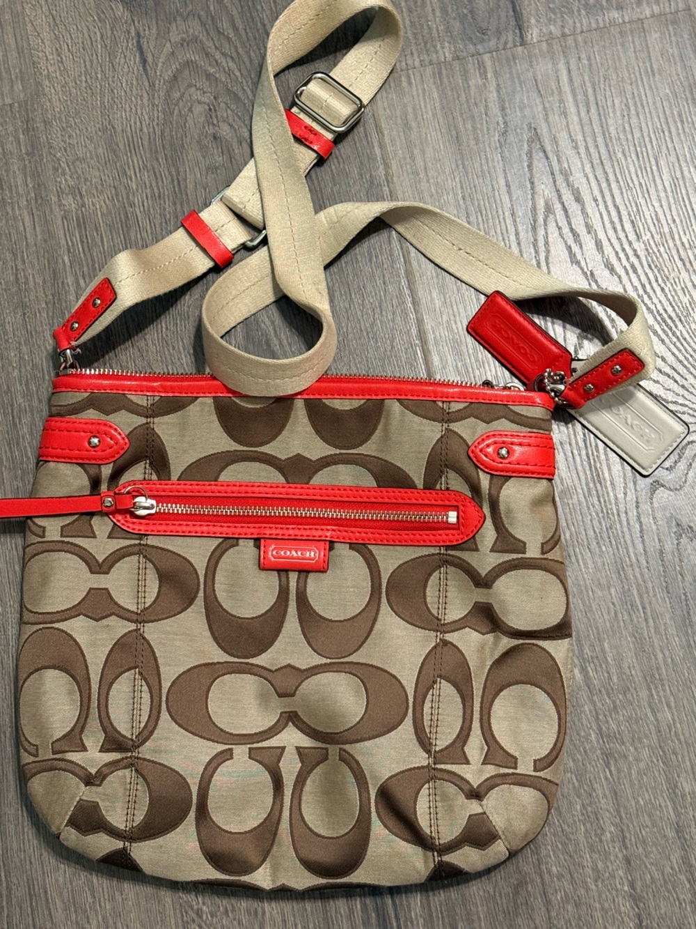 Coach Small Crossbody Pouch in Vibrant Red
